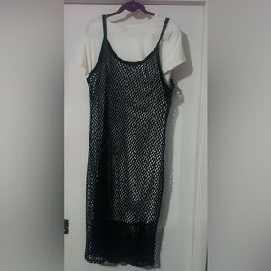 torrid Black Fishnet Midi Dress